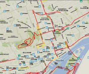 Montreal's Bicycle Paths Network Map