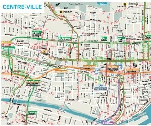 Montreal's Downtown Core Map
