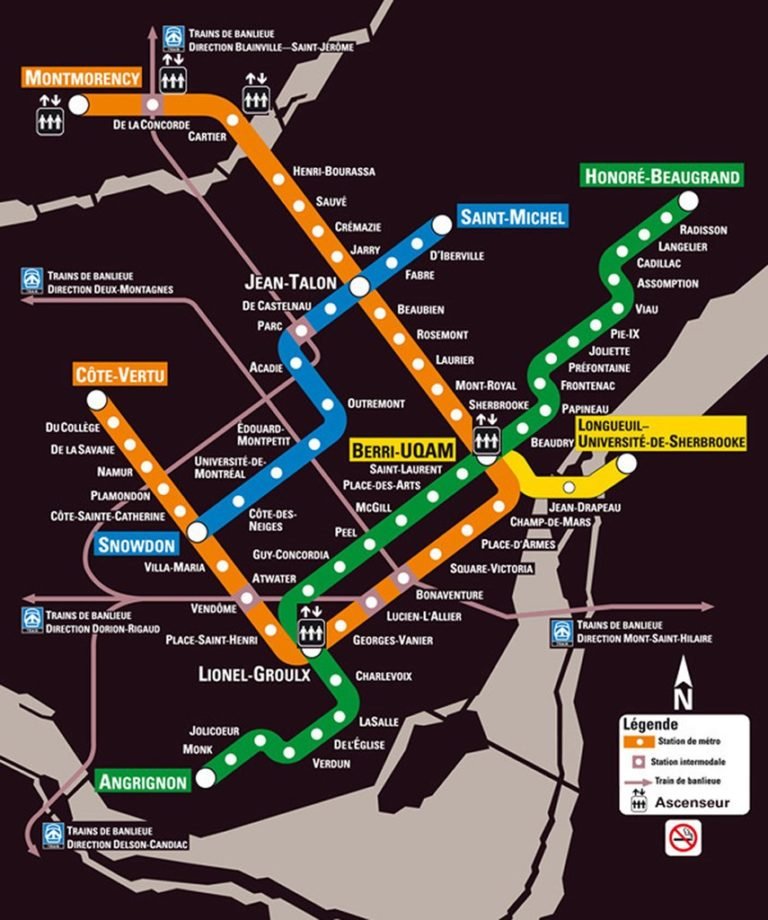 Montreal Metro Map - The Montreal Visitors Guide