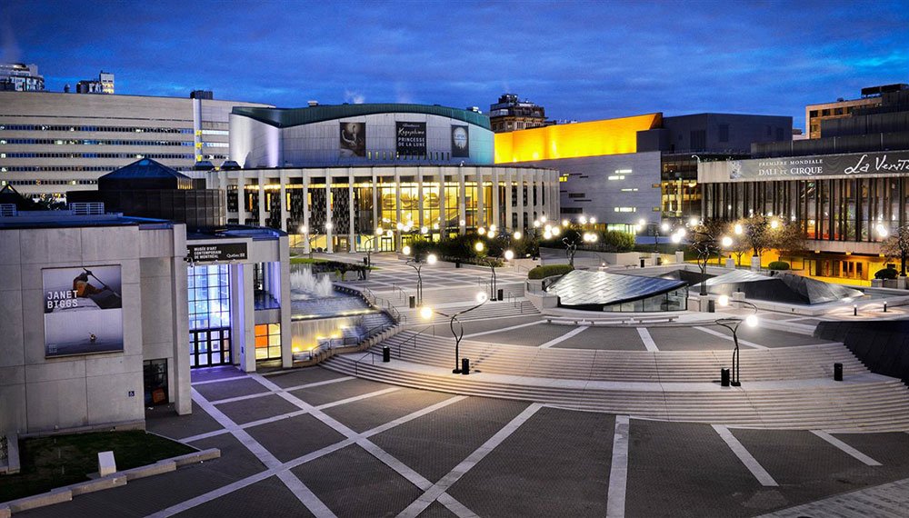 montreal-place-des-arts-night