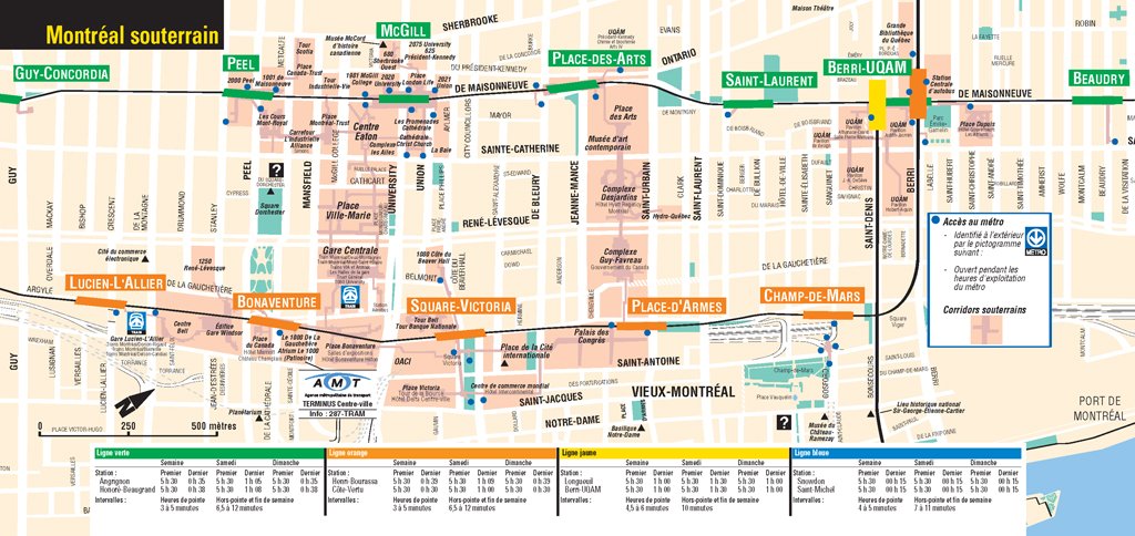 RESO Montreal Underground City La Ville Souterraine The Montreal   Montreal Reso Metro Stations 