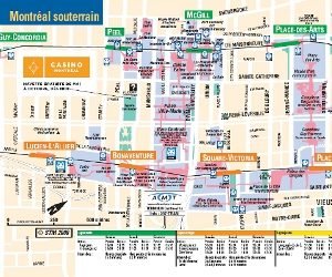 Montreal's underground City Map