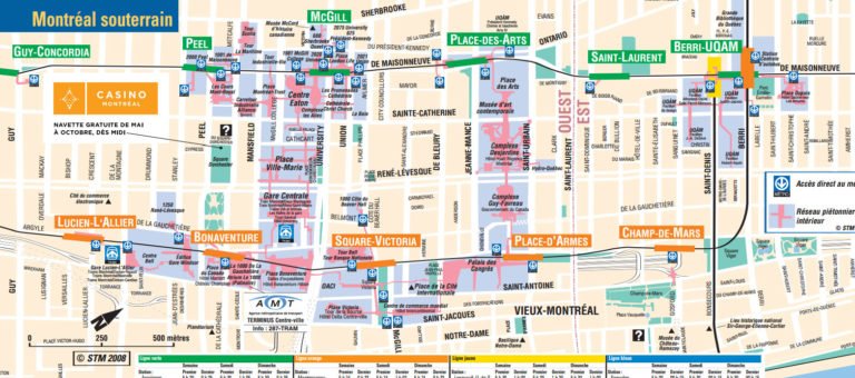 Montreal underground City Map - The Montreal Visitors Guide